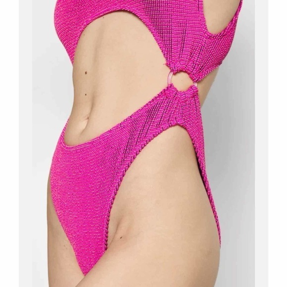 Good American Always Fits Sculpt  Monokini Swimsuit Fuschia Pink Size 2X - Picture 3 of 9